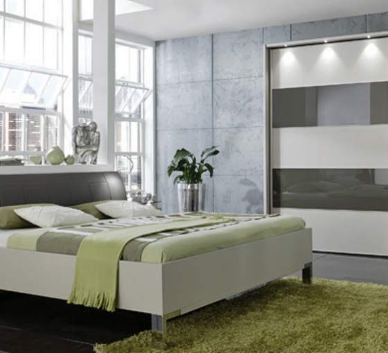 Sunset VIP Schlafzimmer Glas mit Passepartout und Bettgestell